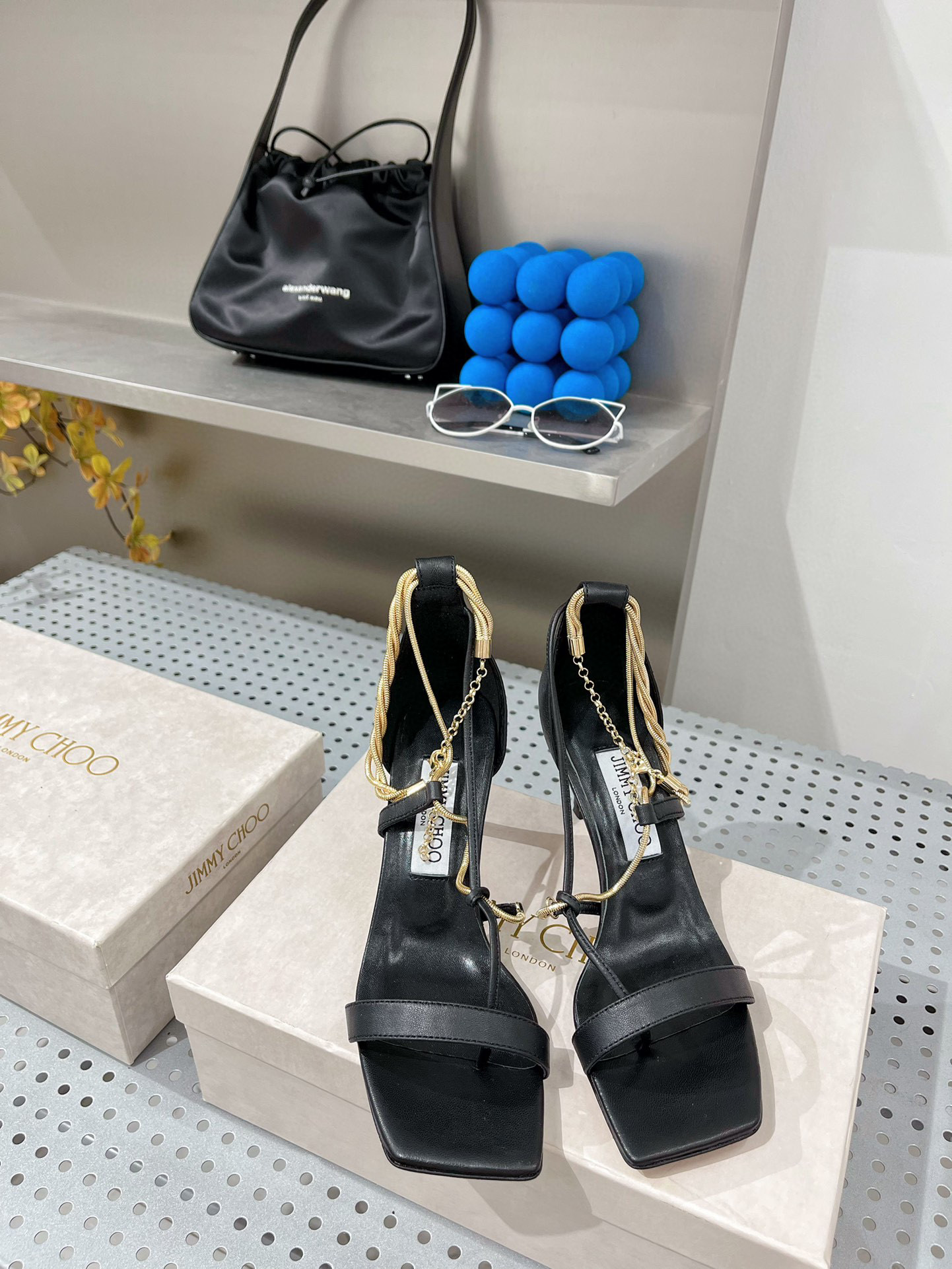 지미추 여자 샌들구두.힐 7.5cm