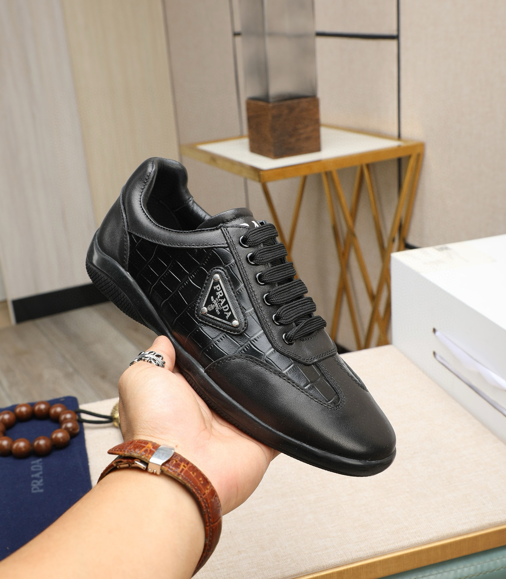 프라다 남자 스니커즈 신발 운동화