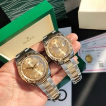 롤렉스 18k포금 커플 남녀공용 미러급 시계