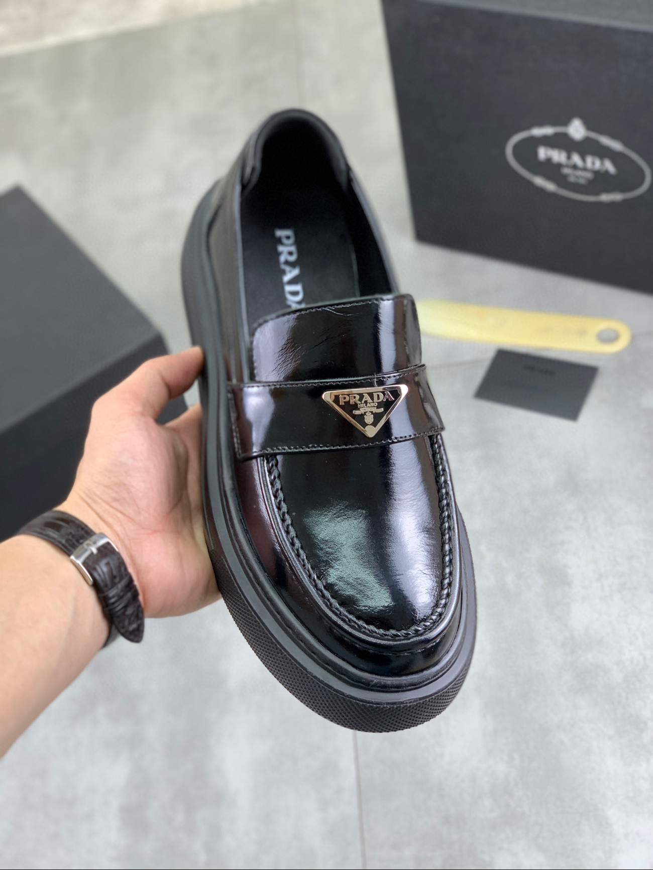 프라다 3.5cm 남자 구두