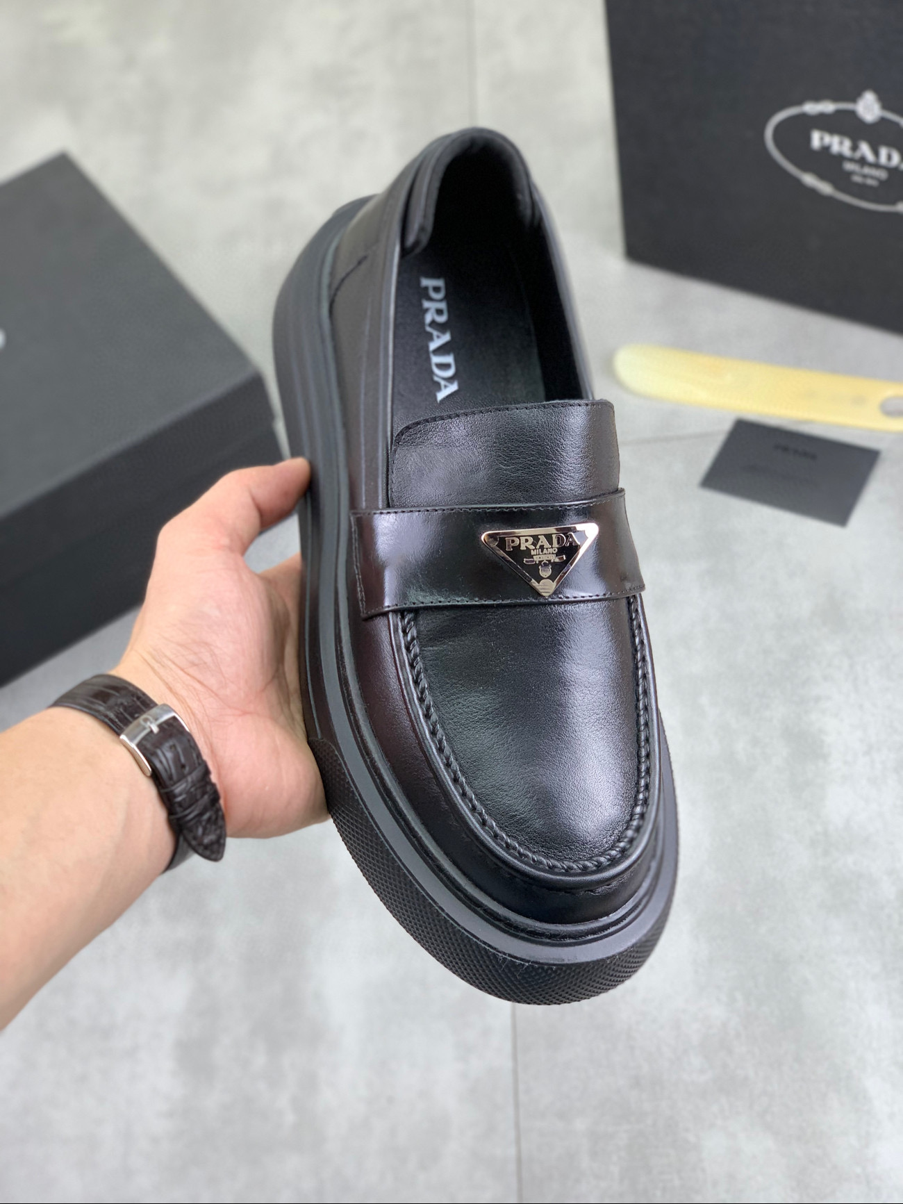 프라다 3.5cm 남자 구두