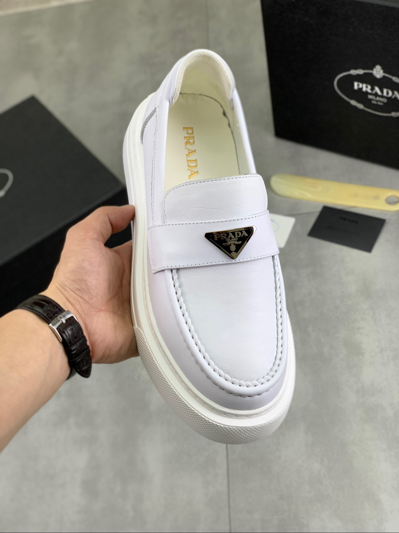 프라다 3.5cm 남자 구두