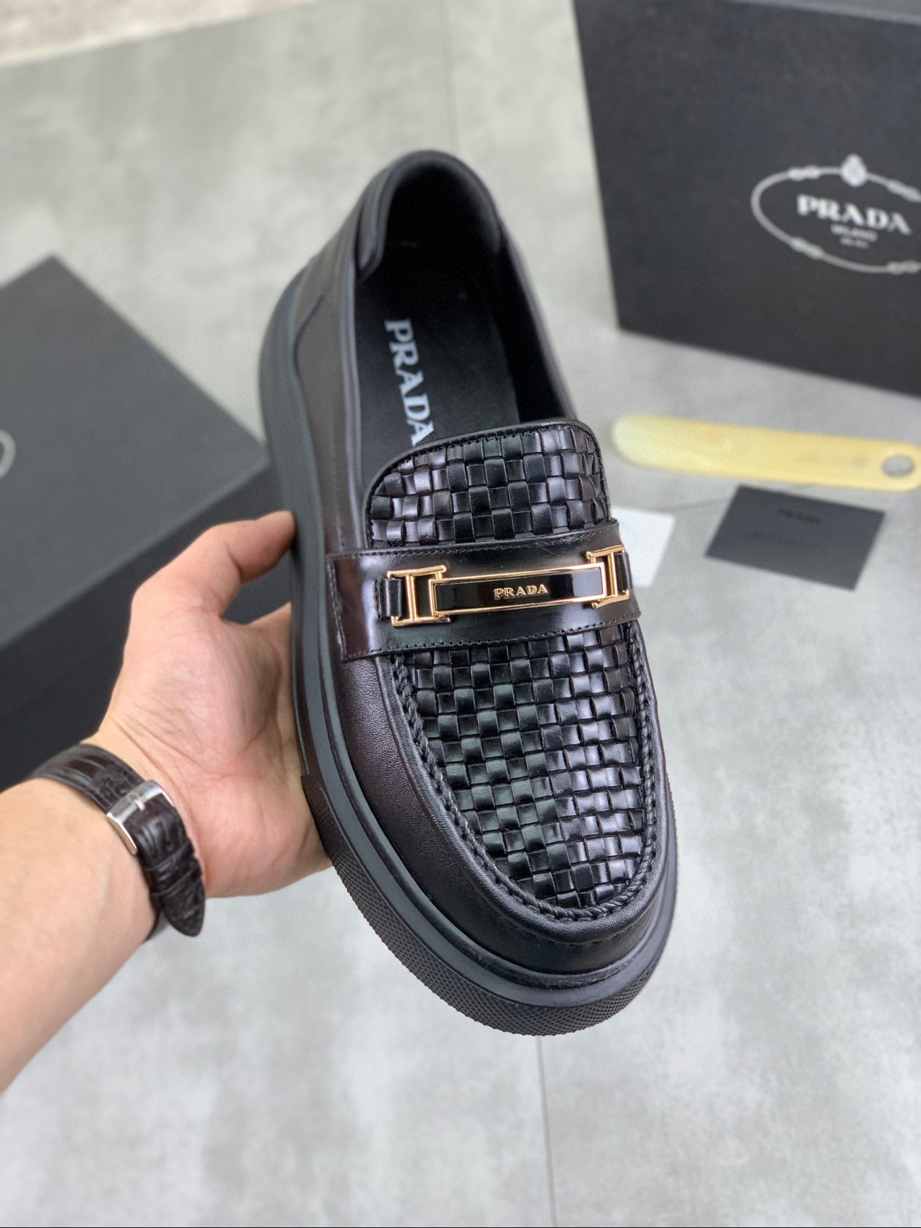 프라다 3.5cm 남자 구두