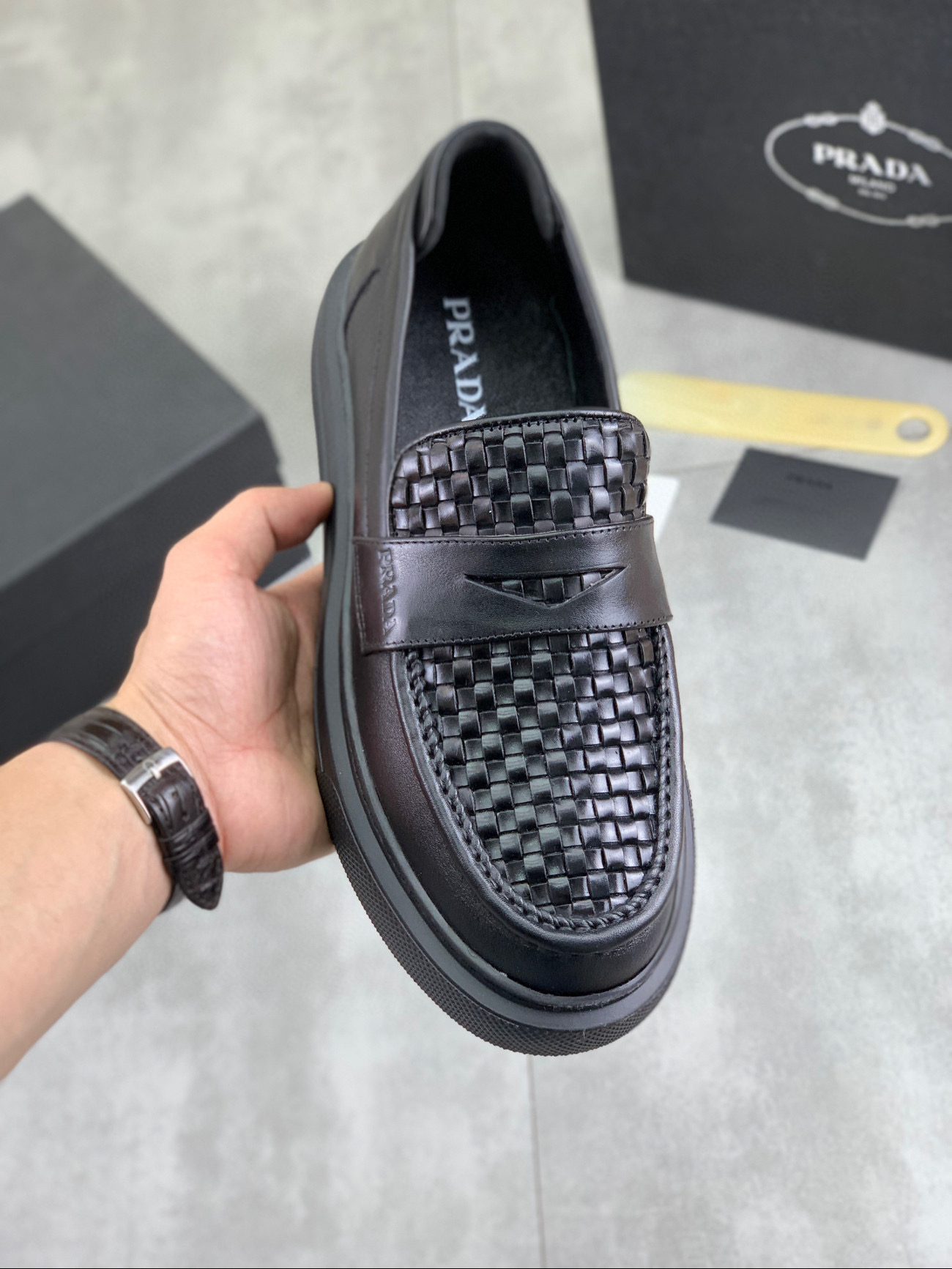 프라다 3.5cm 남자 구두