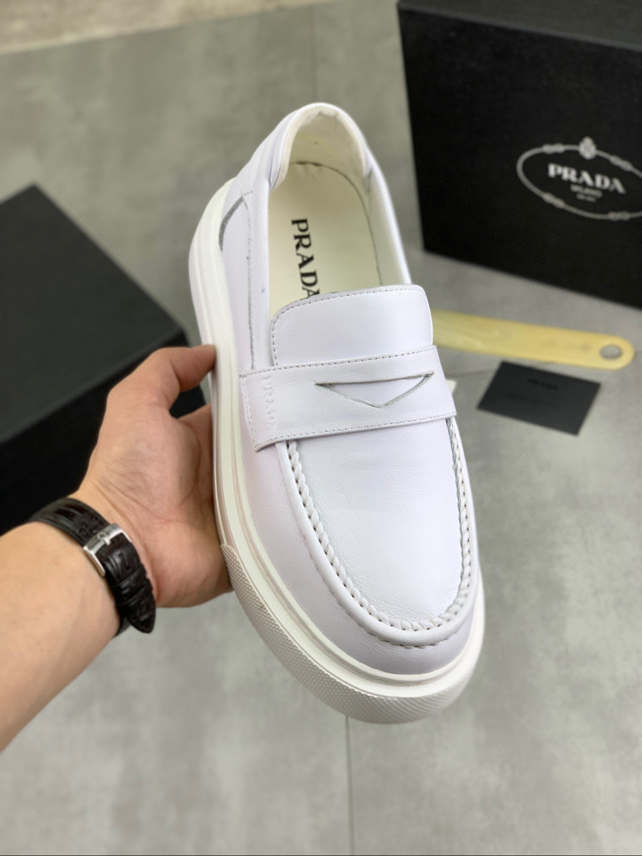 프라다 3.5cm 남자 구두
