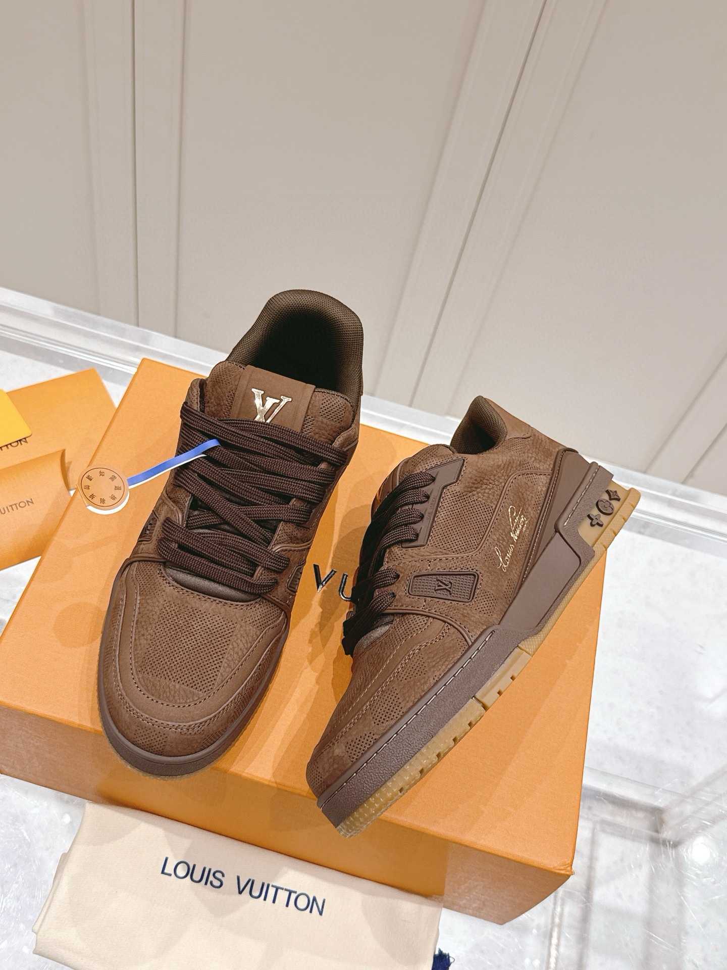 루이비통 3cm 남녀공용 신발 운동화 스니커즈