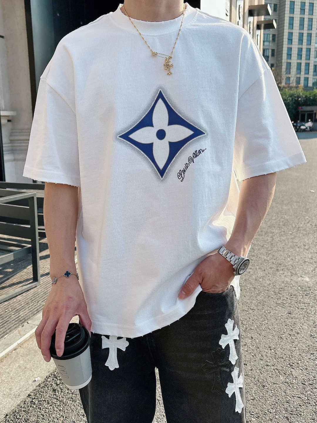 루이비통 남자 반팔티