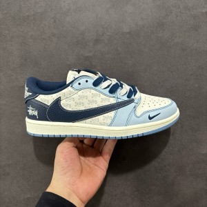 나이키 Travis Scott x Fragment Design x Air Jordan 1 Low OG SP AJ1 남녀공용 신발 운동화 스니커즈