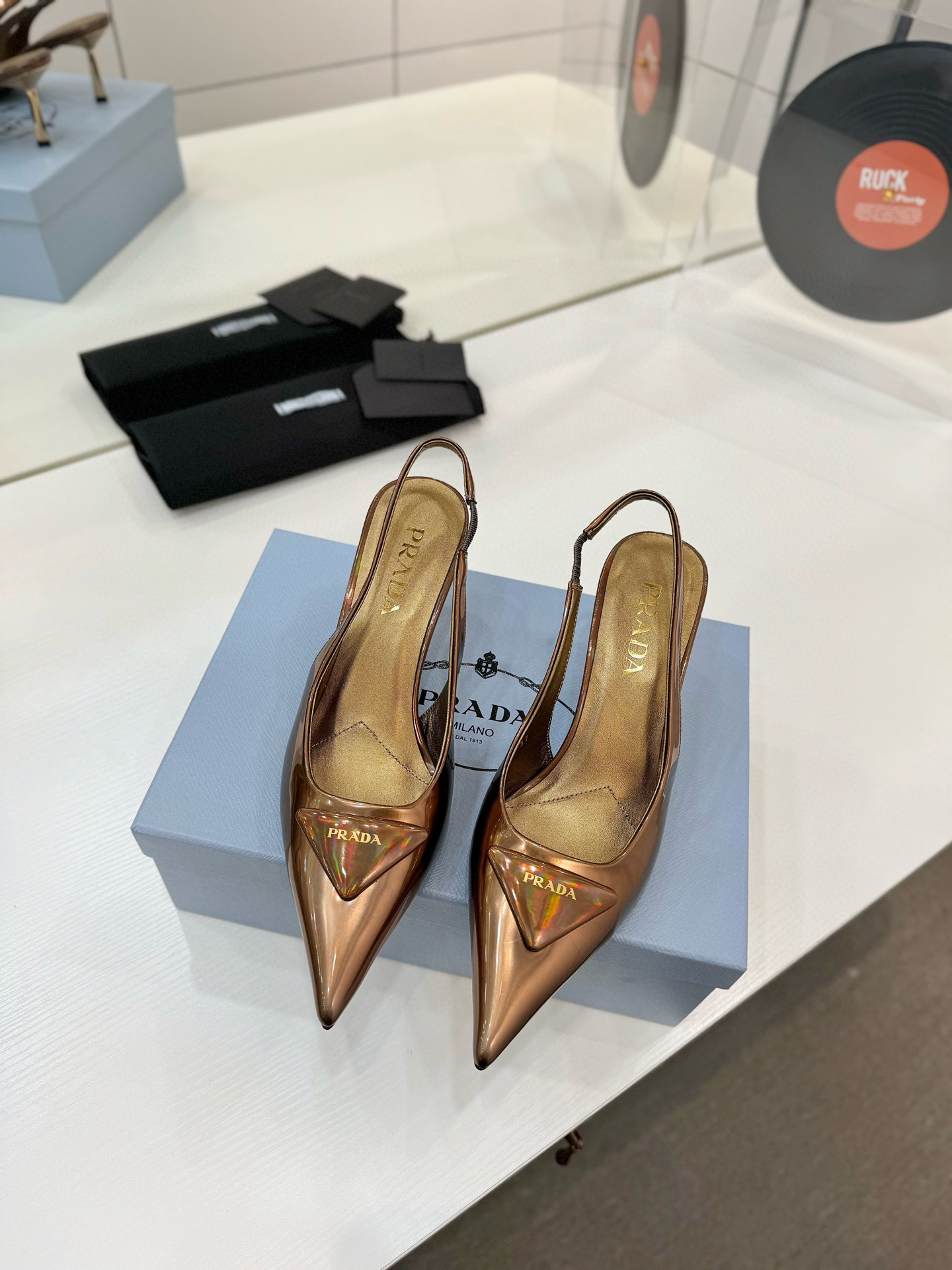 프라다 7.5cm 여자 신발 구두