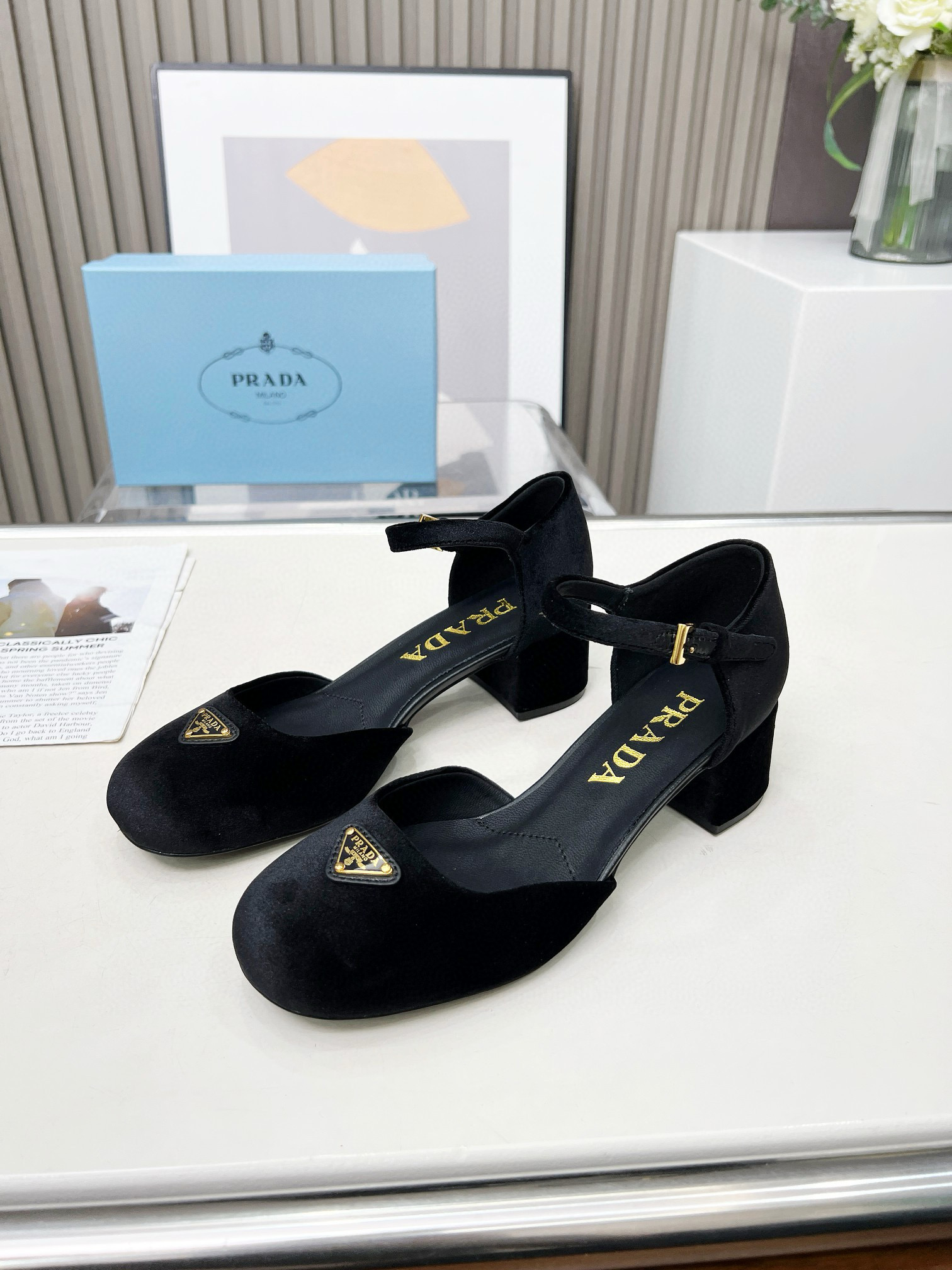 프라다 5.5cm 여자 신발 구두
