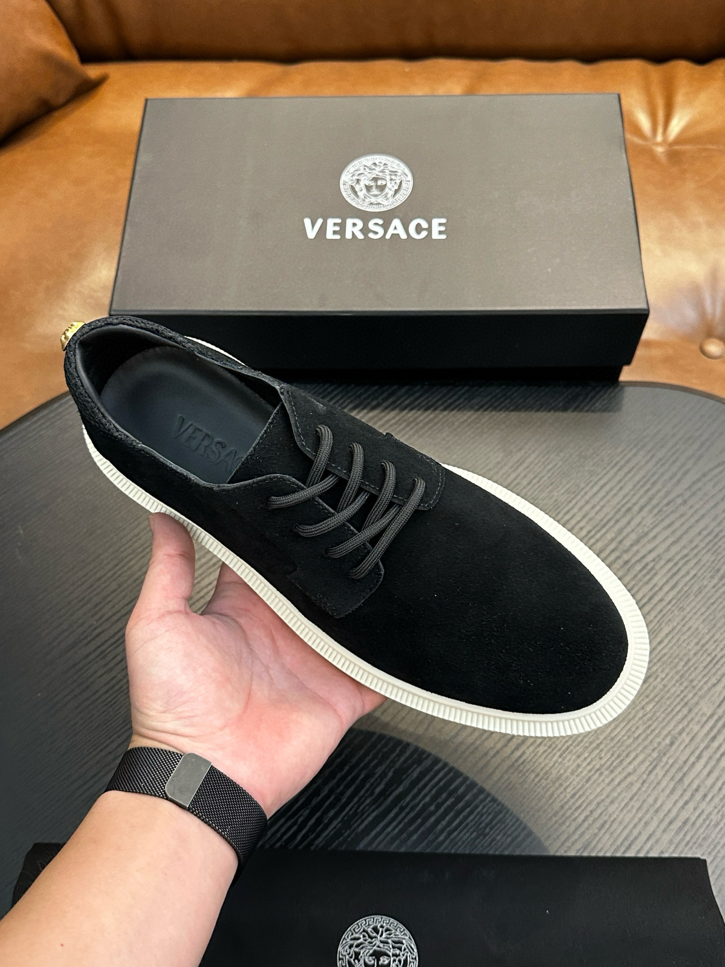 베르사체 남자 스니커즈 신발 운동화