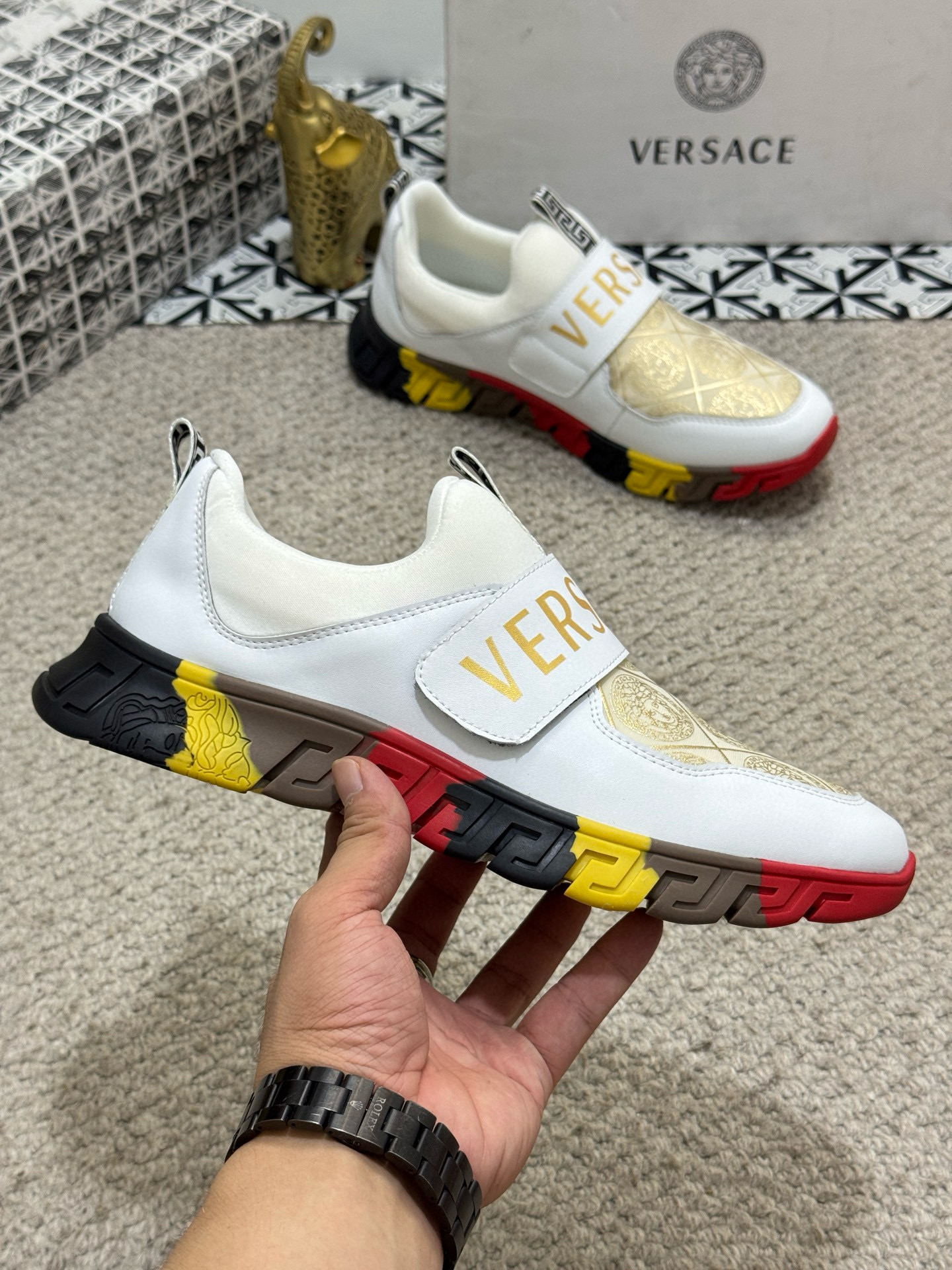 베르사체 남자 스니커즈 신발 운동화