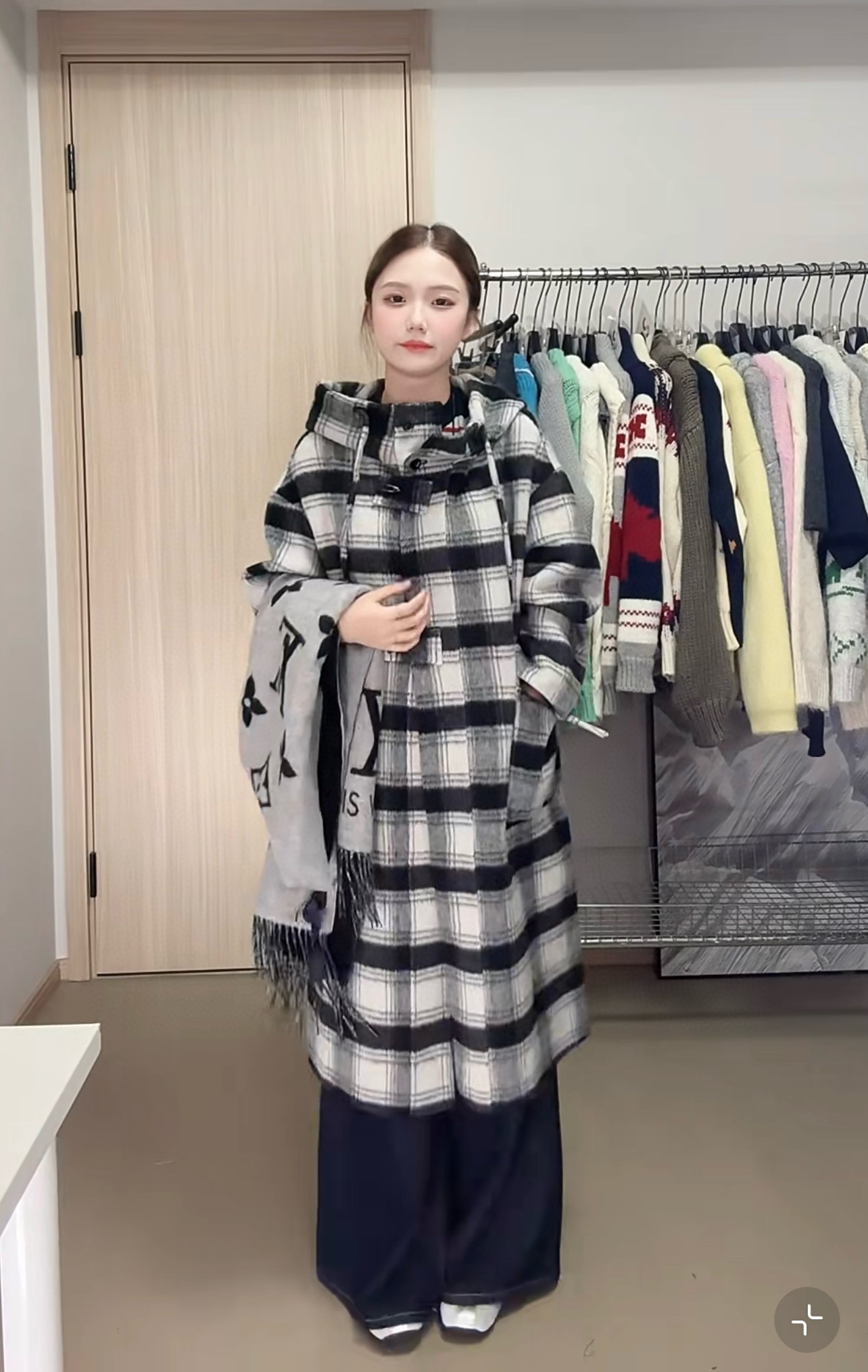 디올 여자 양모 코트