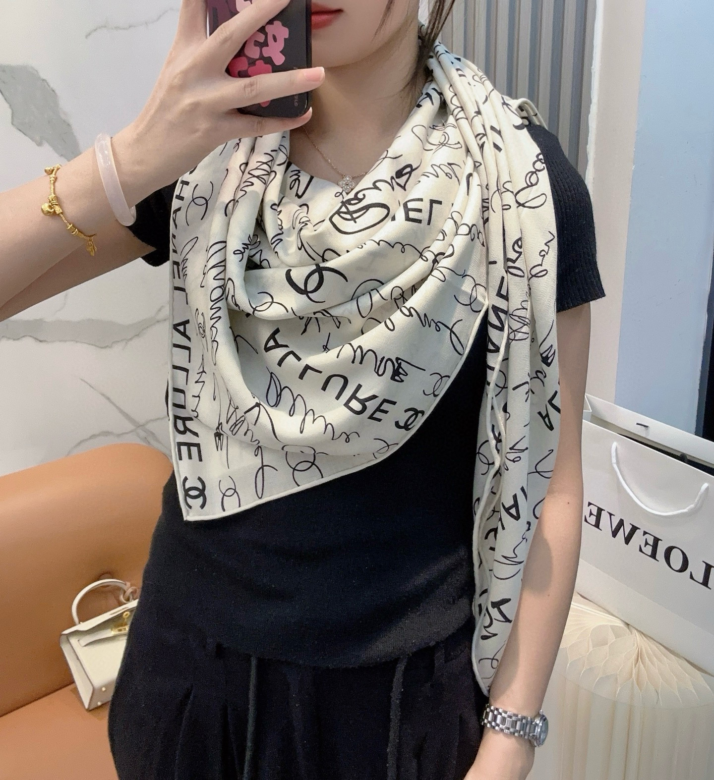 샤넬 스카프