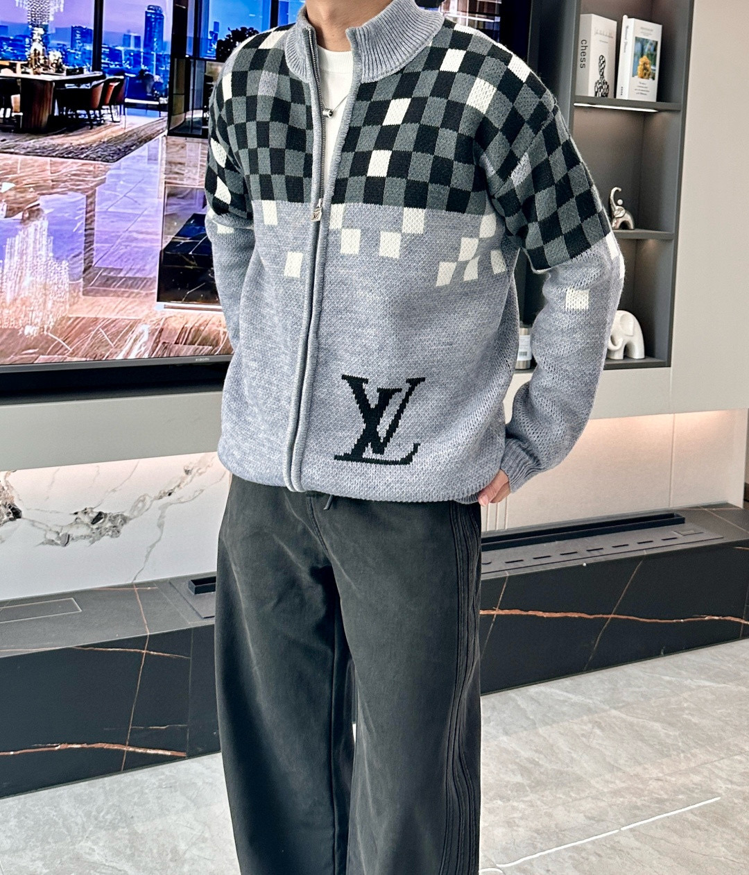 루이비통 남자 가디건