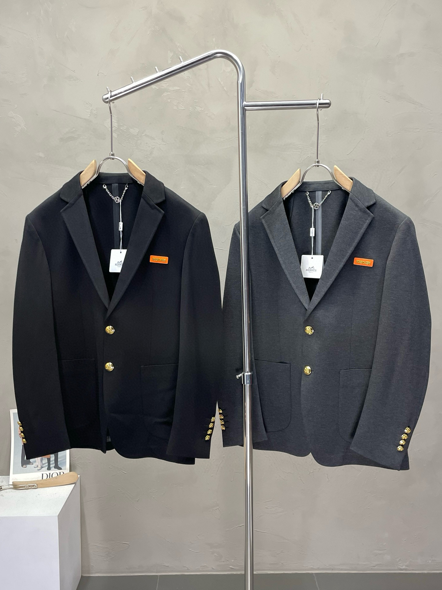 에르메스 2컬러 남자 자켓