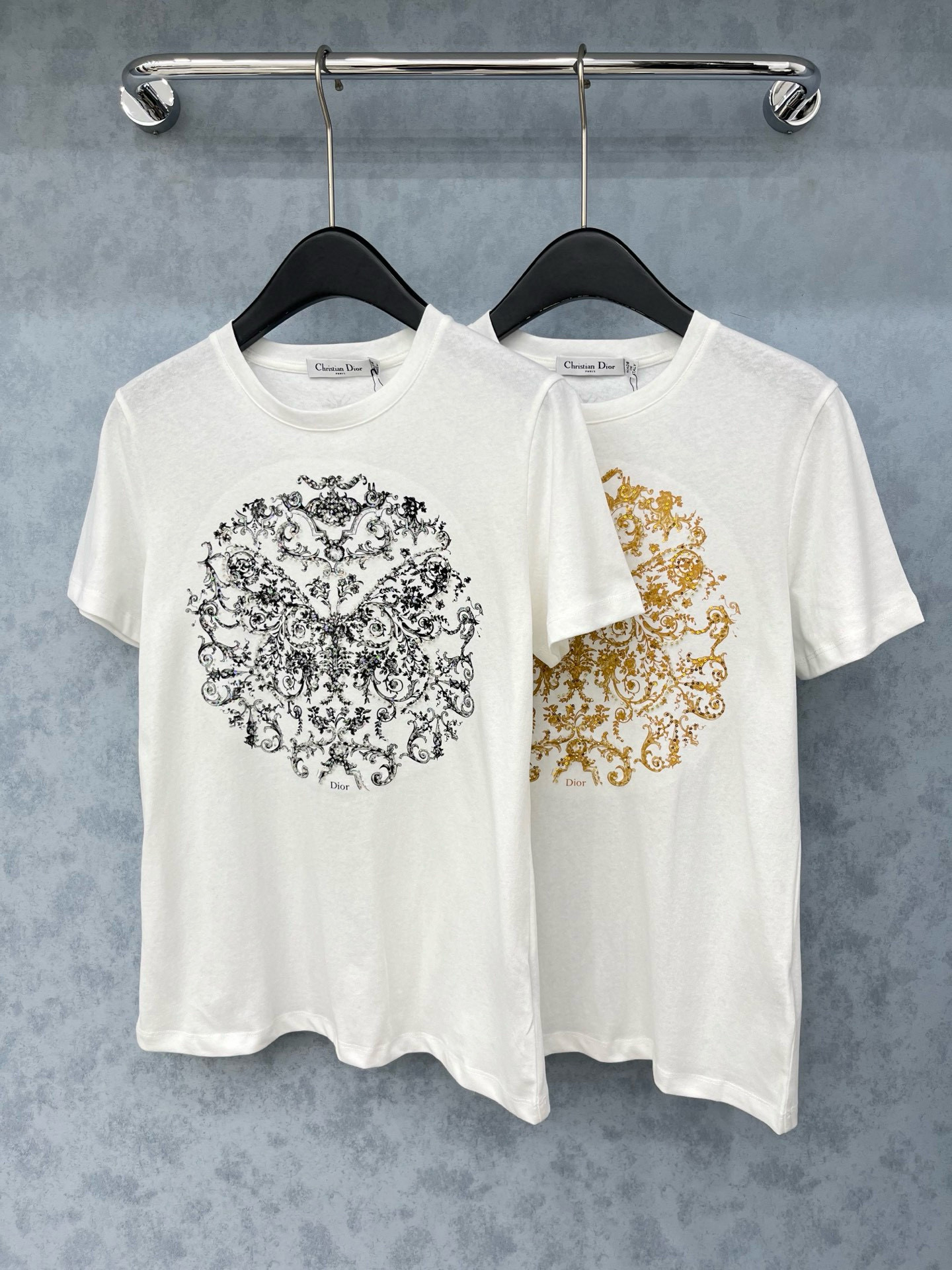 디올 2컬러 여자 반팔