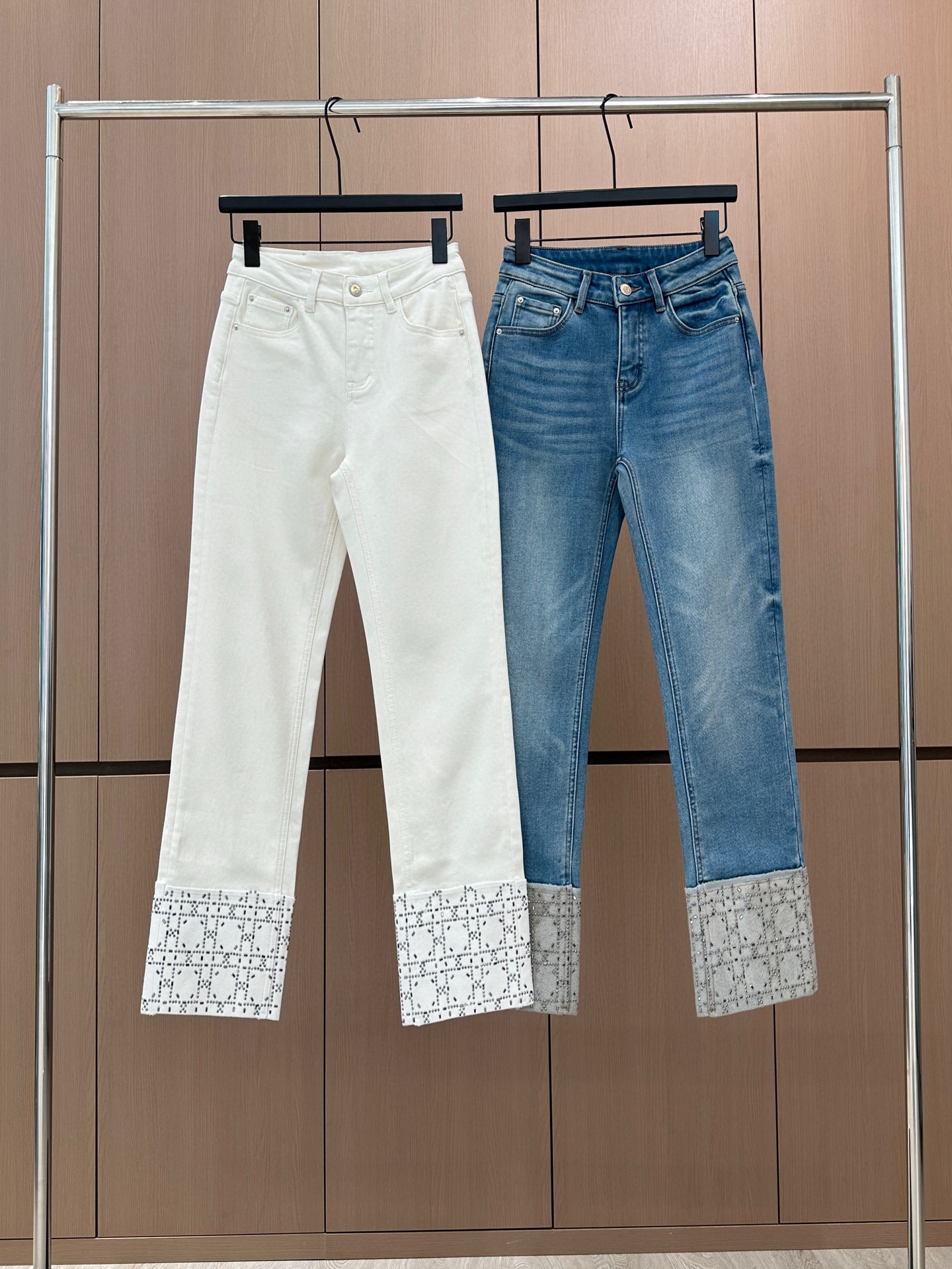 디올 2컬러 여자 바지