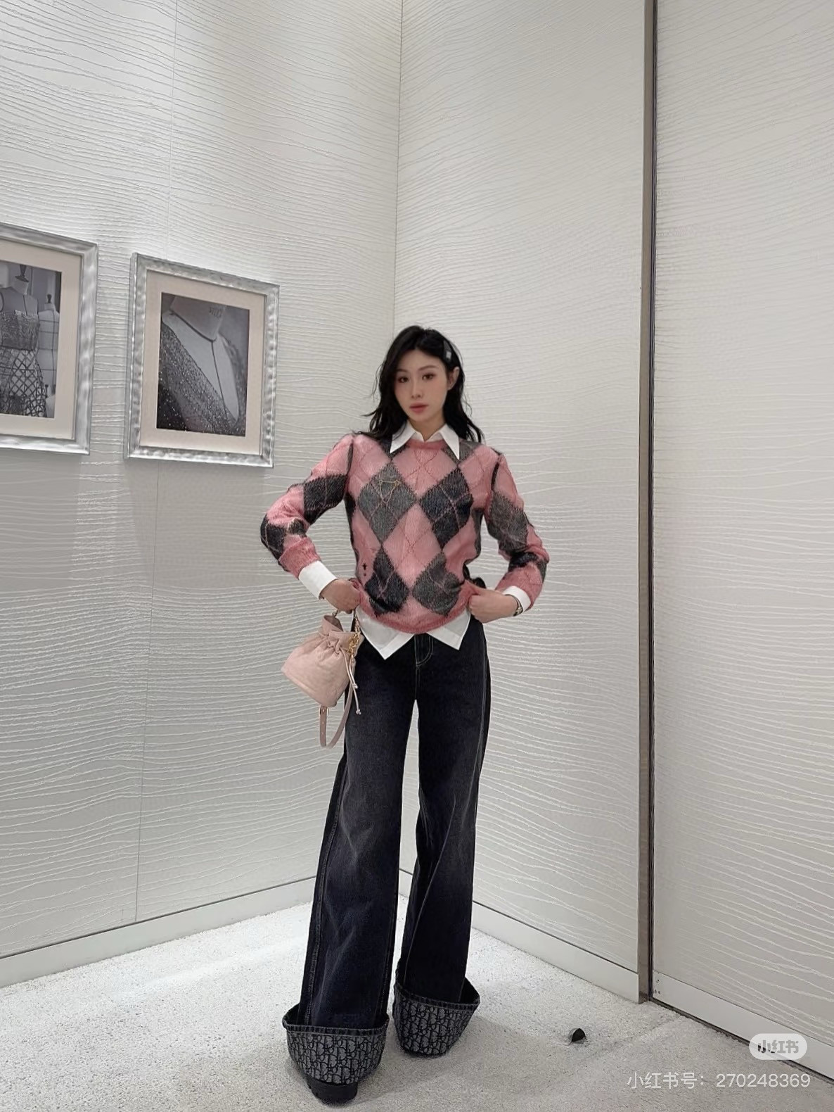 디올 여자 청바지