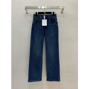 디올 2컬러 여자 청바지