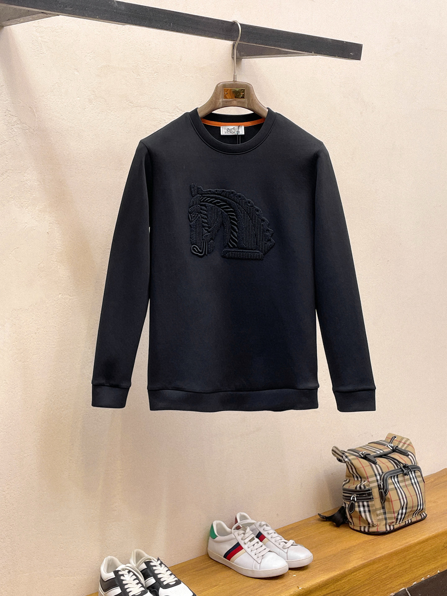 에르메스 2컬러 남자 맨투맨