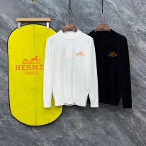 에르메스 2컬러 남자 니트