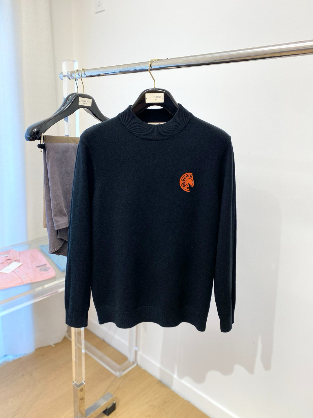 에르메스 2컬러 남자 니트