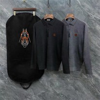 에르메스 2컬러 남자 니트