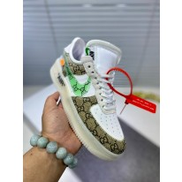 오프화이트 X 나이키 에어포스 남녀공용 스니커즈 신발 운동화