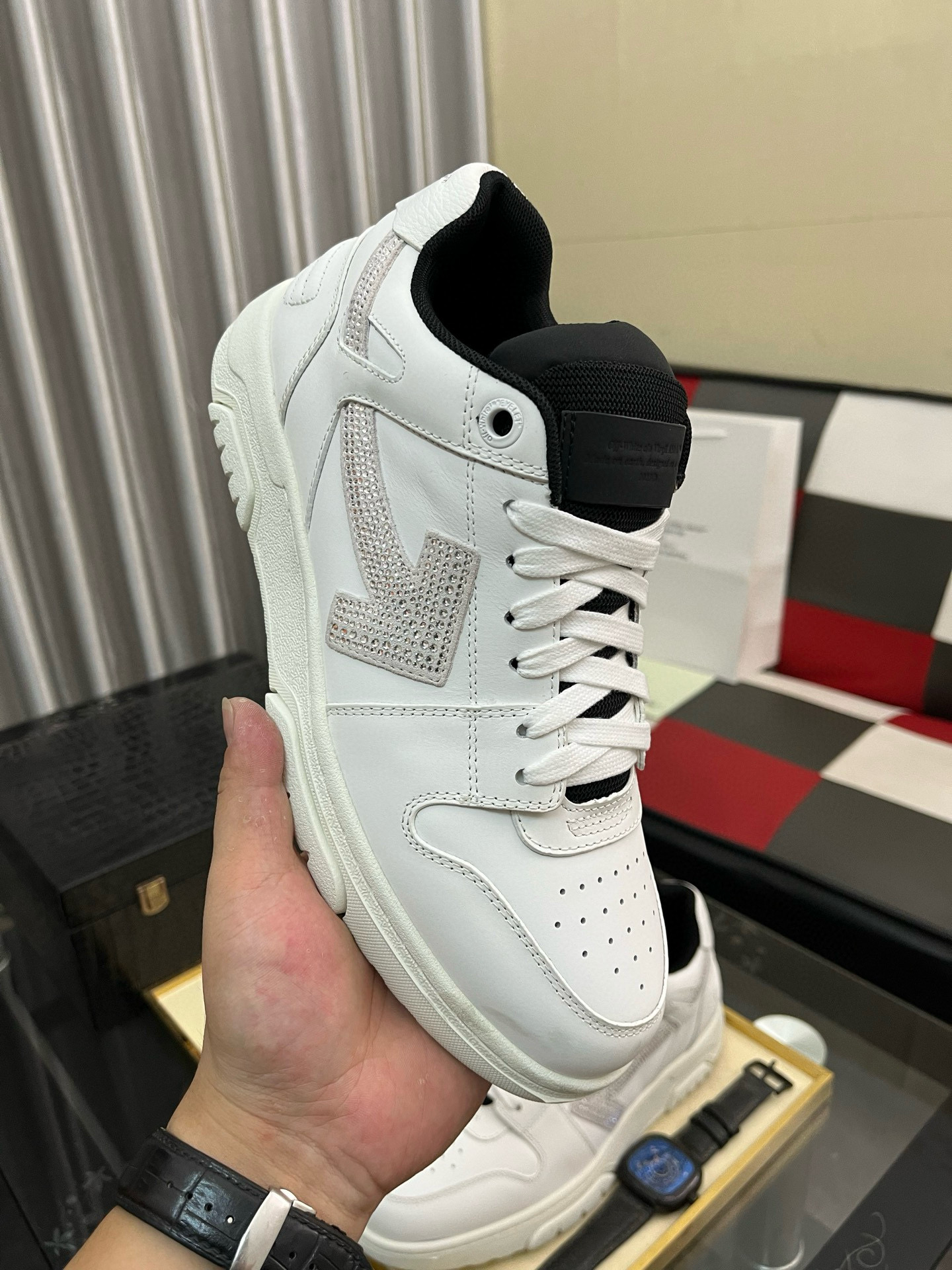 오프화이트 남녀공용 스니커즈 신발 운동화