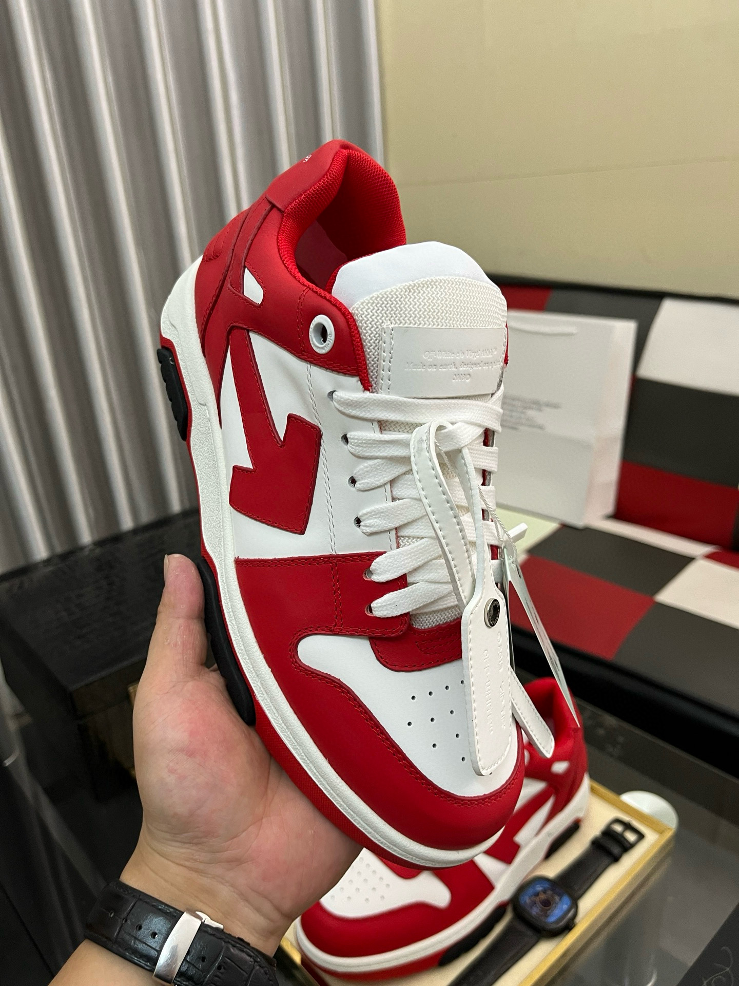 오프화이트 남녀공용 스니커즈 신발 운동화