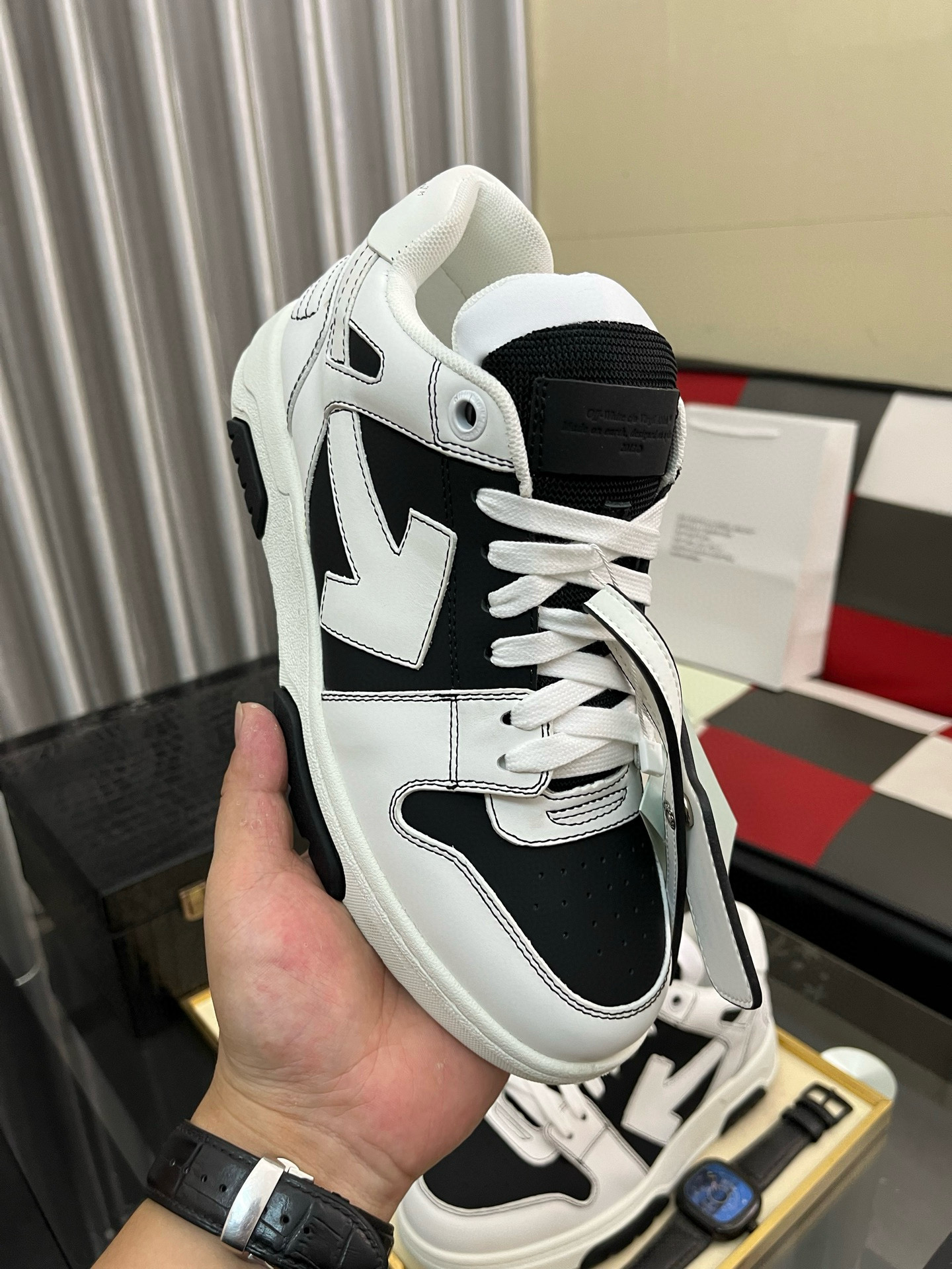 오프화이트 남녀공용 스니커즈 신발 운동화