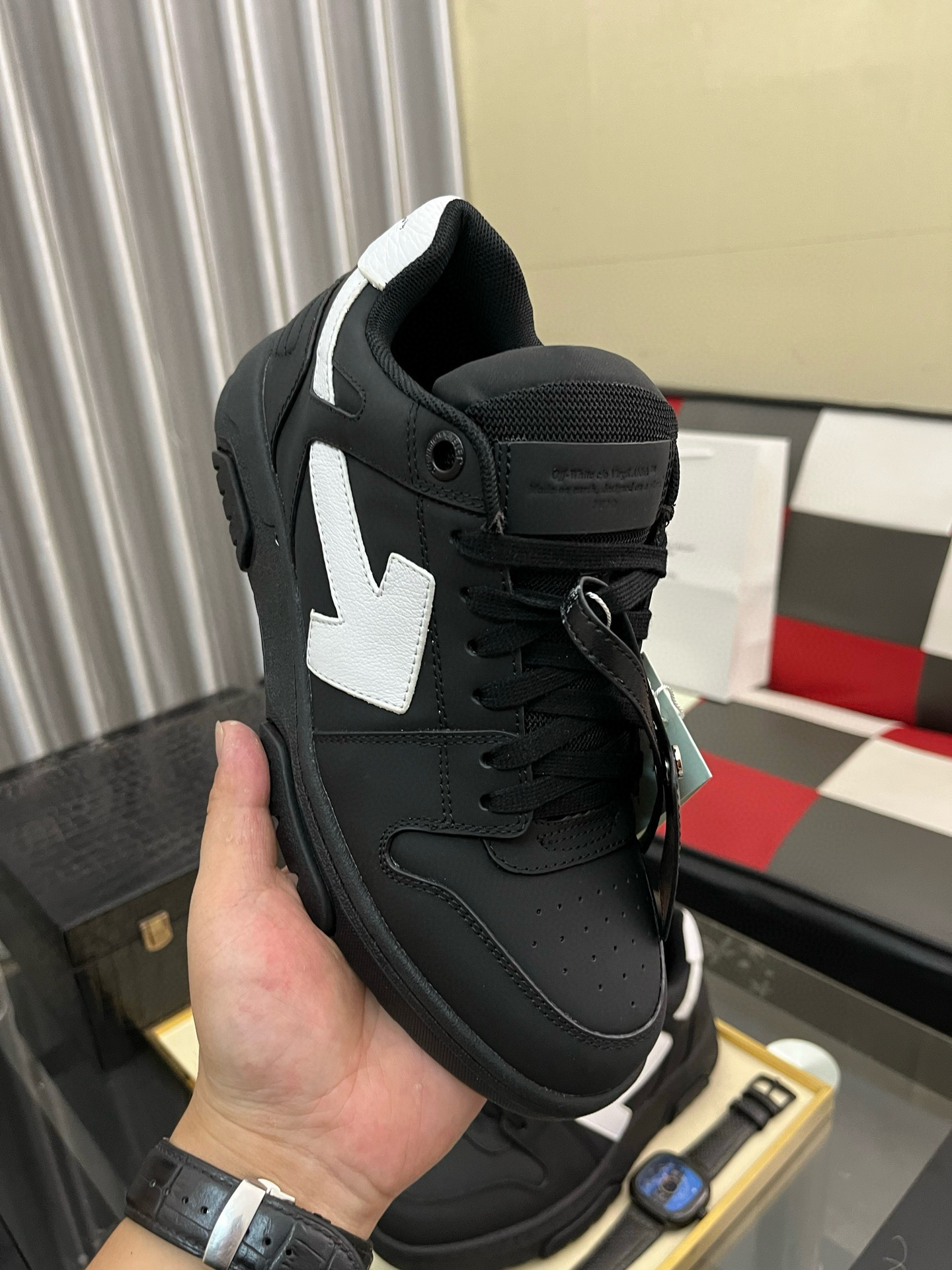 오프화이트 남녀공용 스니커즈 신발 운동화