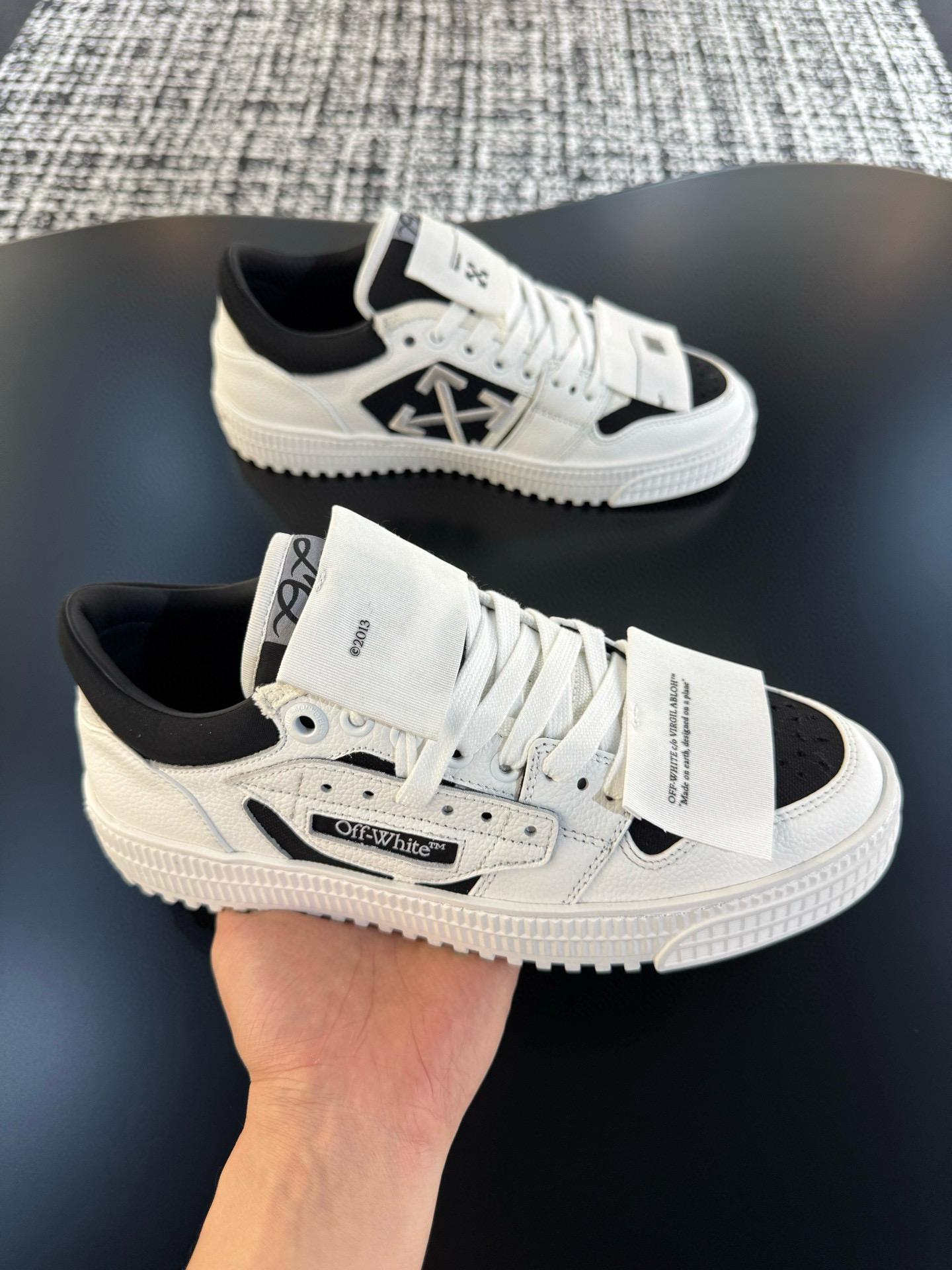 오프화이트 남녀공용 스니커즈 신발 운동화